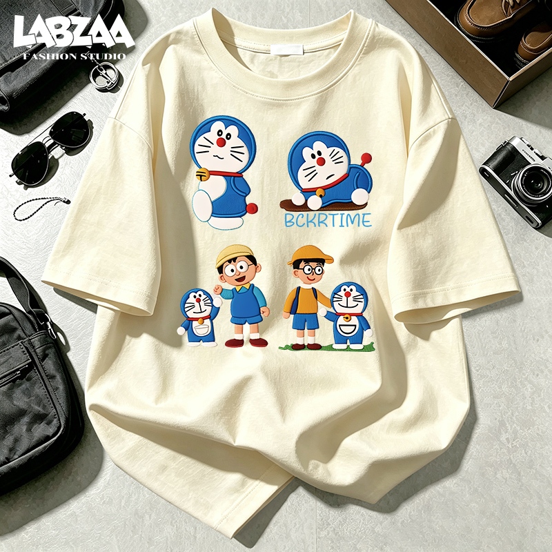 LABZAA تيشيرت Doraemon واسع قطن — صورة 2