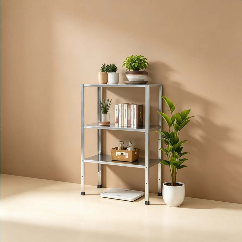 เก็บของหลายชั้นโลหะ,ชั้นวางหนังสือแบบเปิด,ชั้นวางจอแสดงผลยืนฟรีสําหรับบ้านห้องนั่งเล่นห้องครัวระเบียง