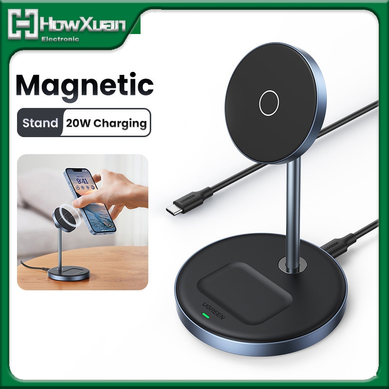 UGREEN แท่นชาร์จไร้สาย 20W แท่นชาร์จ 7.5W แท่นชาร์จ 2-IN-1