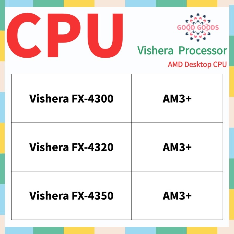 FX-4300 FX-4320 FX-4350 AMD Vishera โปรเซสเซอร์ CPU เดสก์ท็อป AM3+ Socket938