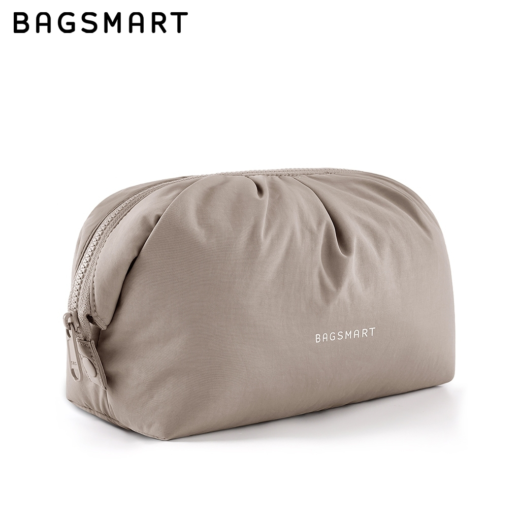 BAGSMART กระเป๋าแต่งหน้า กระเป๋าเดินทาง กระเป๋าแต่งหน้าน่ารัก เครื่องสําอางความจุขนาดใหญ่สําหรับผู้หญิง แต่งหน้าเปิดกว้าง Travel Essentials อุปกรณ์อุปกรณ์อาบน้ําแปรง