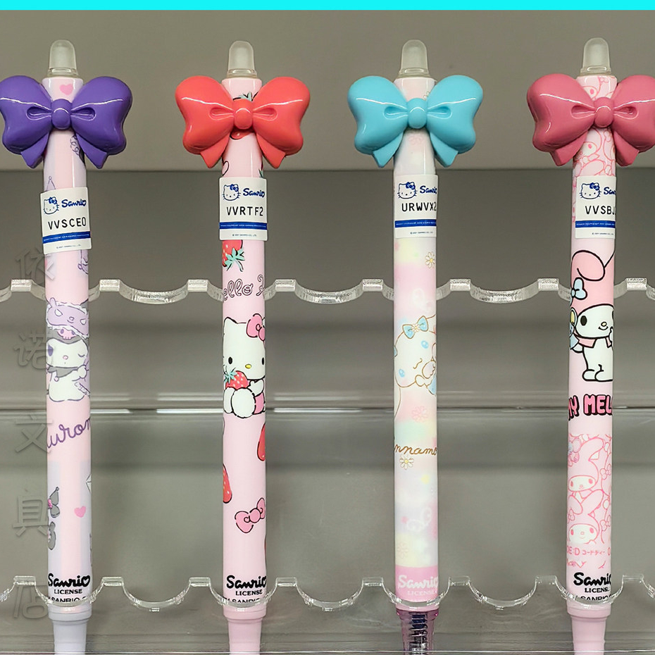 Sanrio CODE D Co-Branded kitty0.5mm Blue Erasable Pen ปากกาเจลโบว์