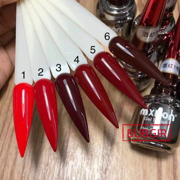 🌈พร้อมส่งในไทย🌈 MXBON สีเจล เวียดนาม โทนสีแดง/ขาว/ดำ /ไซรัปสีขาวนม /แดงไวน์ แดงมะเหมี่ยว สีเจลเนื้อแ