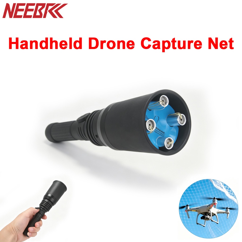 Anti-Drone Capture Device Combo Handheld Net Launcher ติดตั้ง Interceptor เข้ากันได้กับ FPV Drone