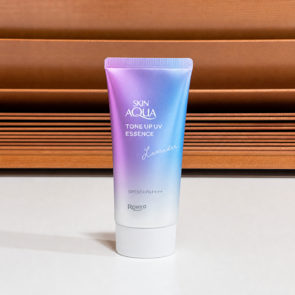 [Sunplay] Sunplay ROHTO Skin Aqua UV Essence 80g ลาเวนเดอร์เนื้อบางเบาซึมซาบเร็วไม่เหนียวเหนอะหนะ