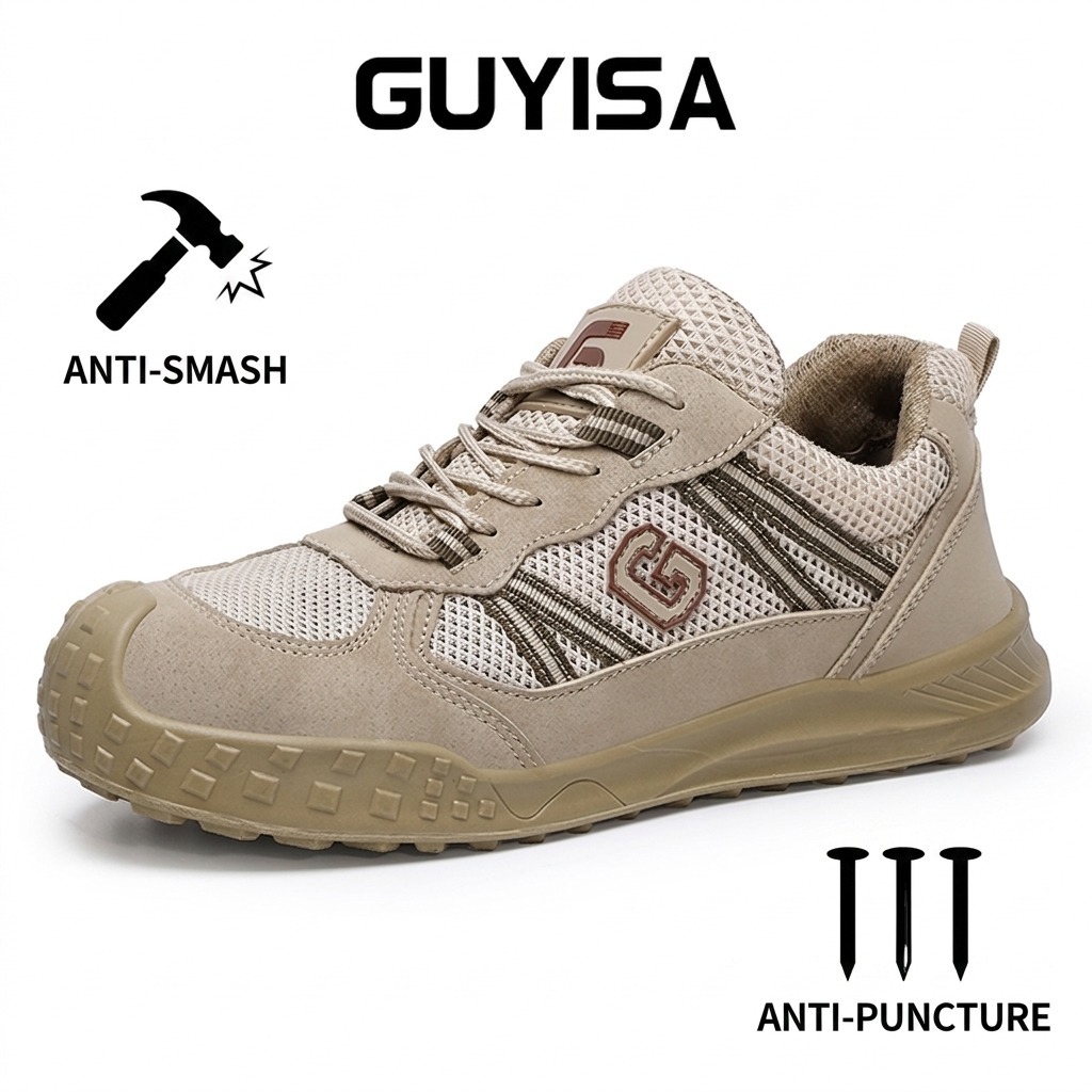 GUYISA รองเท้าเซฟตี้ รองเท้าทํางาน หัวเหล็กกันทุบ 6087 CN 39-44