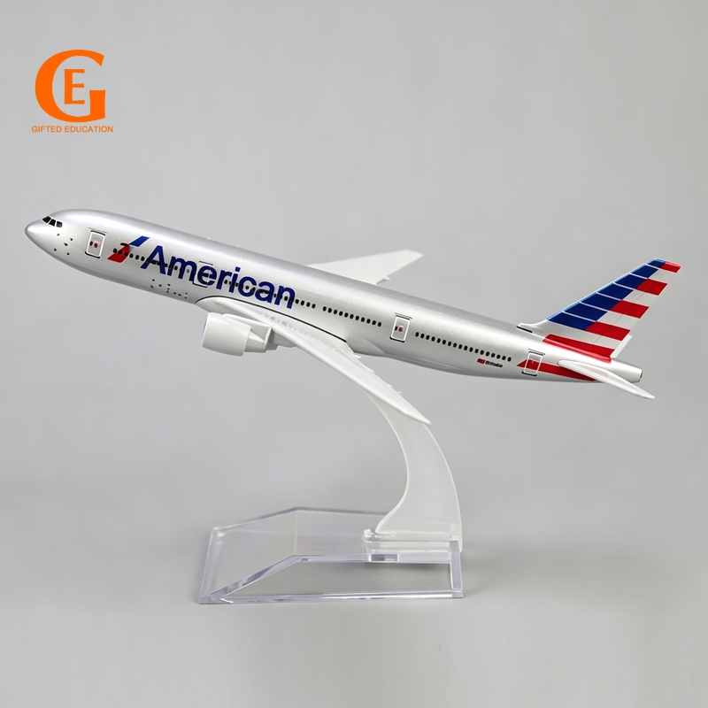 โมเดลเครื่องบินอเมริกัน Airlines B777 Boeing 777 ขนาด 16 ซม.
