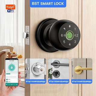 [การอัพเกรดใหม่] ล็อคลายนิ้วมือประตูอัจฉริยะสําหรับ Tuya บัตร IC/NFC สมาร์ทล็อคพร้อมล็อคประตูบลูทูธ พร้อมลายนิ้วมือและ Tuya App