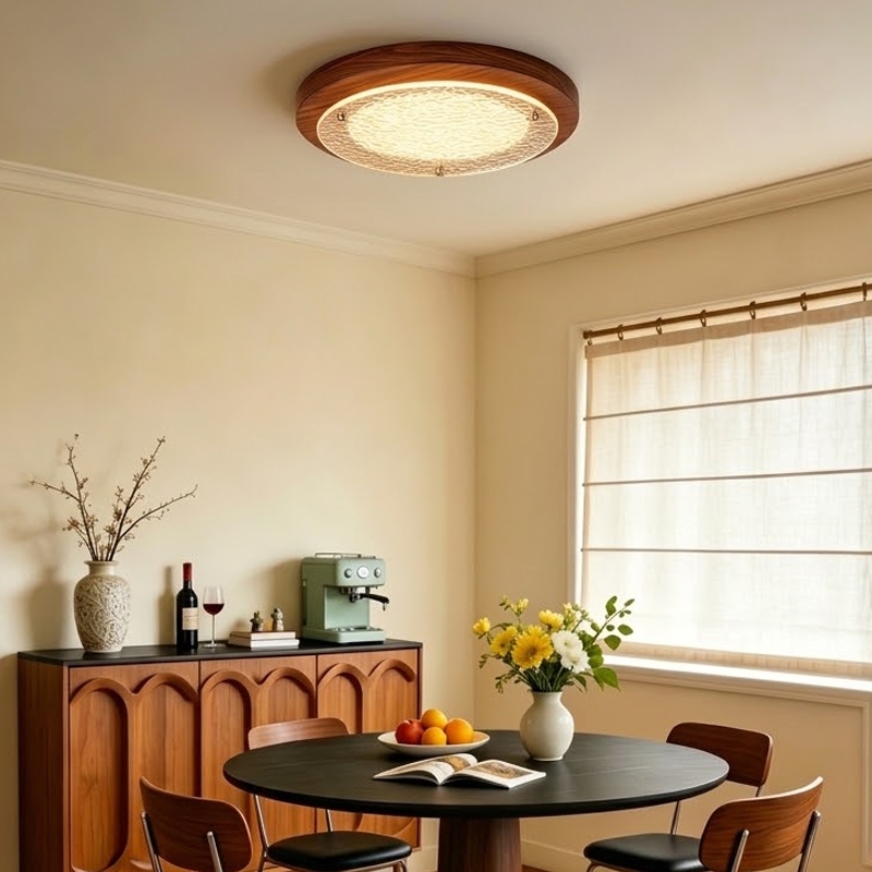 AESTHETIC_LIGHTING นอร์ดิก โคมไฟเพดาน ห้องนอน ไฟ Led เพดาน ห้องนั่งเล่น สไตล์ครีม โคมไฟติดเพดาน