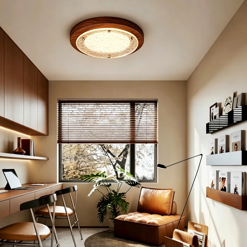 MINIMALIST_LIGHTING นอร์ดิก โคมไฟเพดาน ห้องนอน ไฟ Led เพดาน ห้องนั่งเล่น สไตล์ครีม โคมไฟติดเพดาน