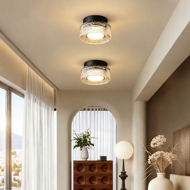 MINIMALIST_LIGHTING นอร์ดิก โคมไฟเพดาน ห้องนอน ไฟ Led เพดาน ห้องนั่งเล่น สไตล์ครีม โคมไฟติดเพดาน