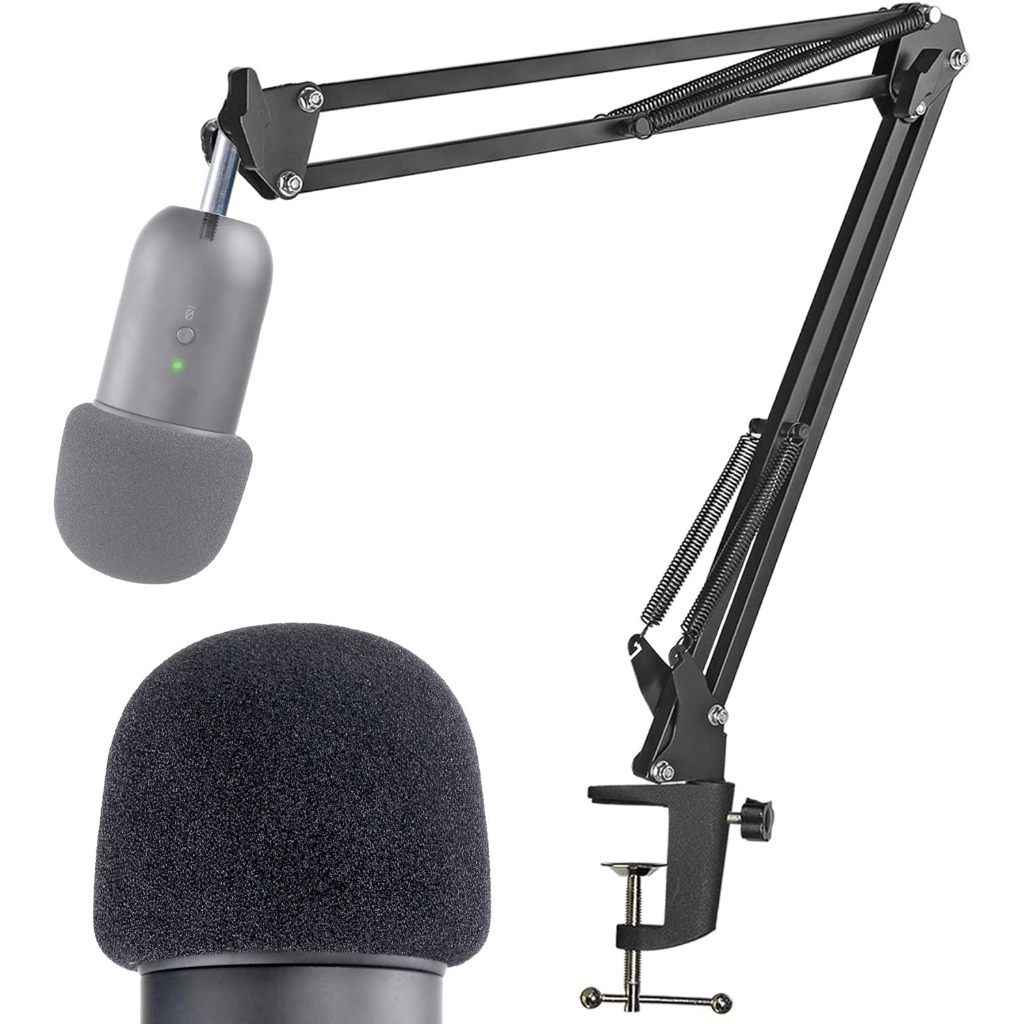 K678 ขาตั้งไมโครโฟนพร้อม Pop Filter - ขาตั้งไมโครโฟนบูมพร้อมกระจกโฟมสําหรับ Fifine K678 USB Podcast 