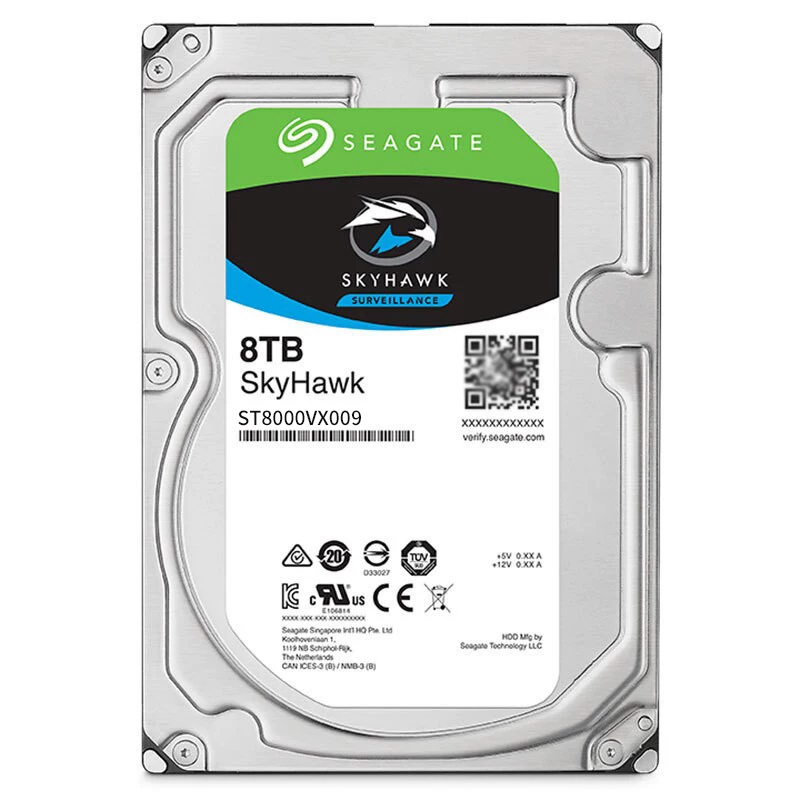 Seagate SkyHawk ST8000VX009 8TB การตรวจสอบความปลอดภัย ฮาร์ดไดรฟ์ CMR 724 ชั่วโมง
