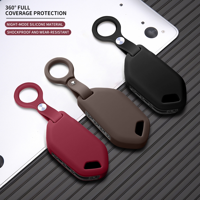 ซิลิโคนเนื้อนุ่ม kia EV5 เคส EV9 GT-Line กระเป๋างานรื่นเริง พวงกุญแจรถหนังแท้ สำหรับ EV5 EV9 Carniva