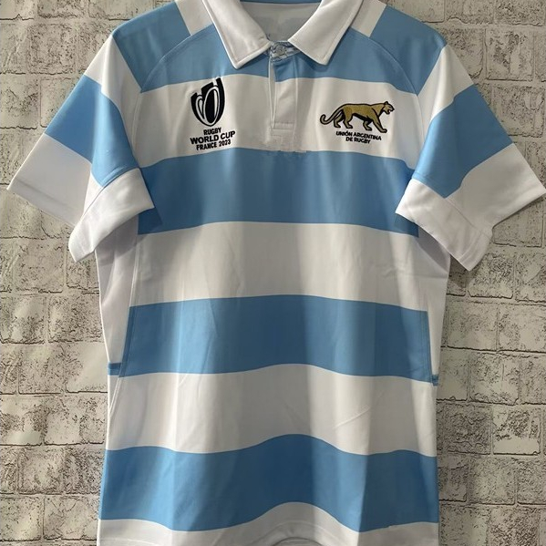 คุณภาพสูง 2023 world cup Argentina Home Rugby Jerseys ผู้ชายแขนสั้นรักบี้เสื้อฟุตบอล