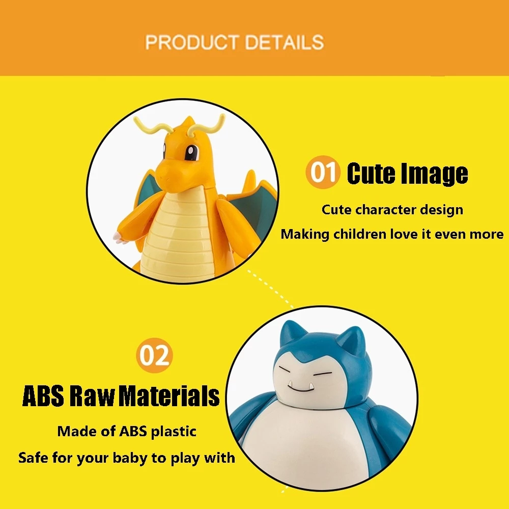 Pokemon โปเกบอล Pikachu Charizard Mewtwo Eevee Lunala Action Figure Pokeball ของเล่นสําหรับเด็ก thumbnail 3