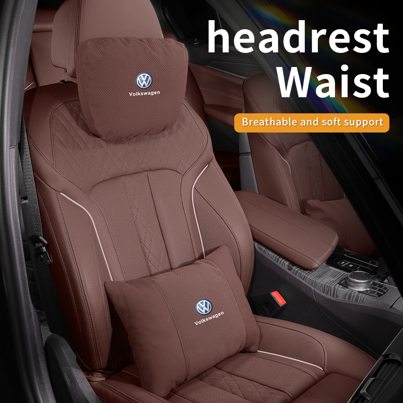รถพนักพิงศีรษะคอสนับสนุนที่นั่งหมอนเอวสําหรับ Volkswagen Golf Tiguan Passat Jetta GTI VW Polo MK7