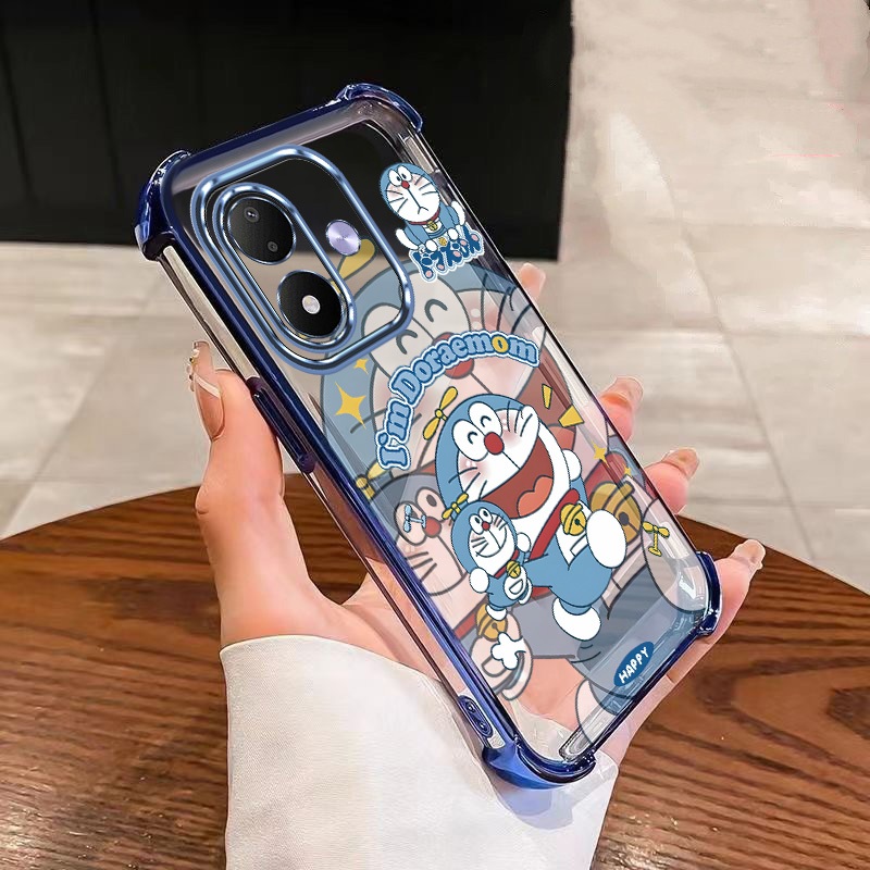 เคสสําหรับ Redmi Note 17 Pro Note17 Pro Max 5G เคสซิลิโคนใสกันกระแทกตลกโดราเอมอนฝาครอบเคสซิลิโคนอ่อนนุ่ม