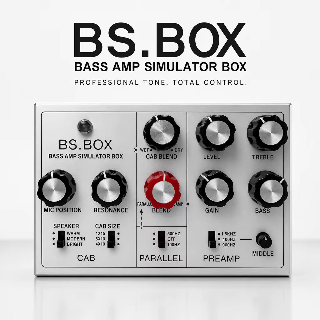 ⭐⭐⭐Leeky BS.BOX Bass สถานีเบสตัวย่อ,ปรีแอมป์/แท็กซี่จําลองเบสเหยียบ, EQ และ DI กล่องเหยียบ