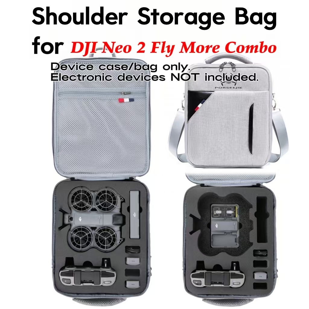 กระเป๋าสะพายข้างแบบพกพาสำหรับ DJI Neo 2 Fly More Combo RC-N3 ทนทานกันรอย