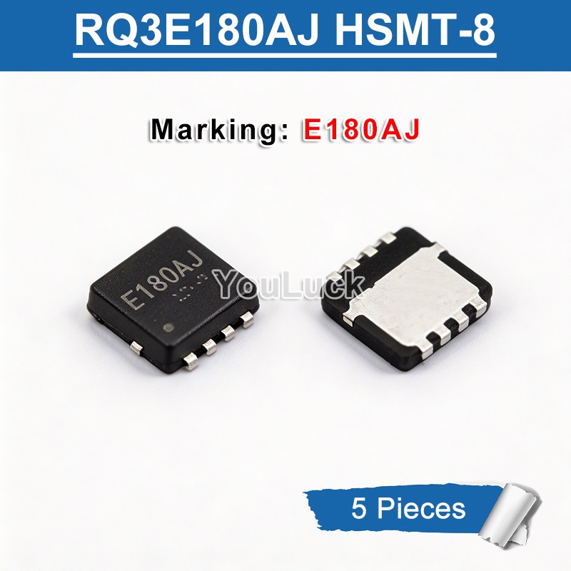 5pcs RQ3E180AJ เครื่องหมาย E180AJ HSMT-8 30V/18A N-channel MOSFET ใหม่เดิม