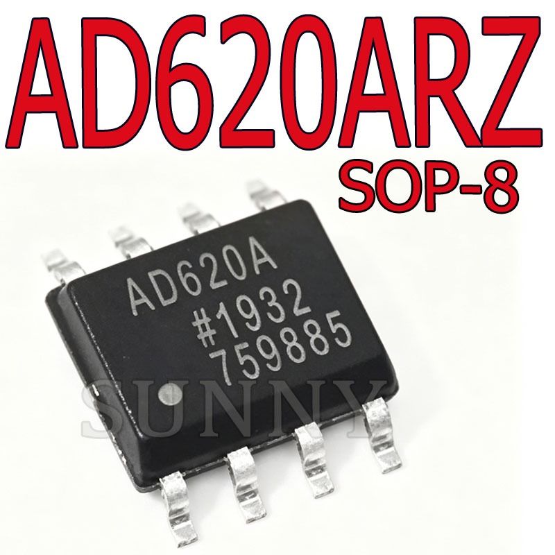 1PCS AD620 AD620AR AD620ARZ AD627ARZ ยี่ห้อใหม่เครื่องมือเครื่องขยายเสียงชิป SOP-8