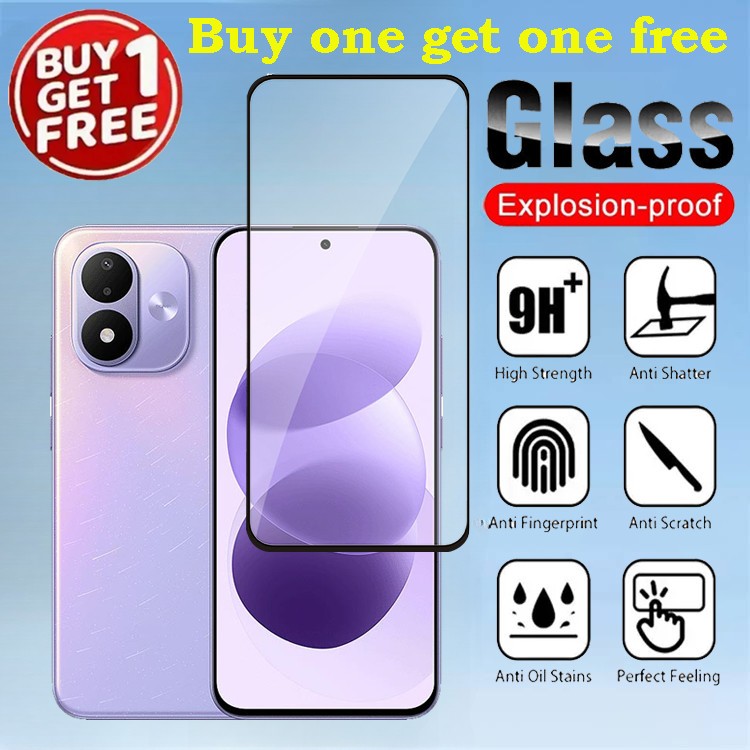 [ซื้อหนึ่งแถมหนึ่ง] ฟิล์มกระจกสําหรับ Xiaomi Redmi Note 17 Pro Note17 Note17Pro 4G 5G ป้องกันหน้าจอกระจกนิรภัยโปร่งใส HD Clear Cover ป้องกันฟิล์มด้านหน้า