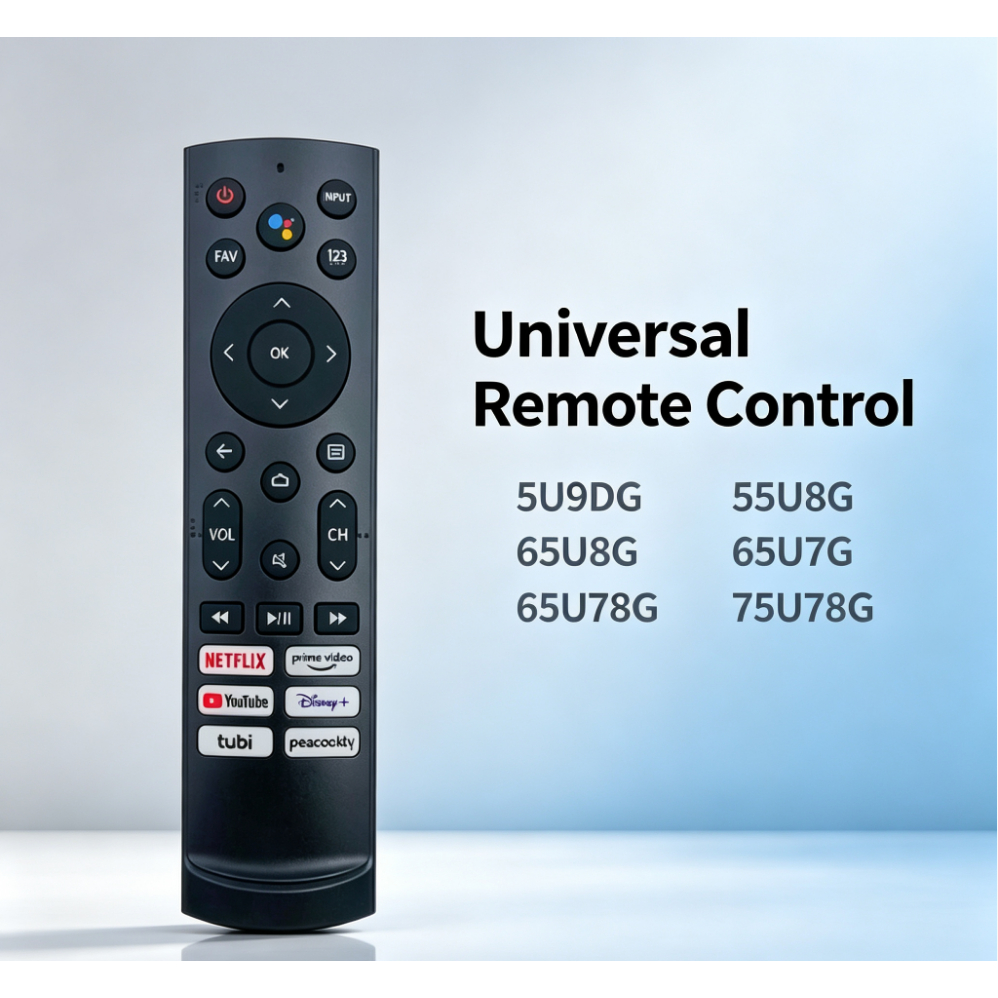 สําหรับ Hisense สมาร์ททีวี 75U9DG 55U8G 65U8G 65U7G 65U78G 75U78G รีโมทคอนโทรล ERF3A90 เปลี่ยนไม่มีฟ