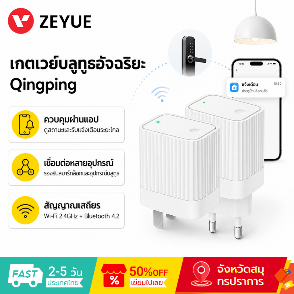 Qingping สมาร์ทบลูทูธ/Wifi Gateway Hub ทํางานร่วมกับ Mijia APP บลูทูธอุปกรณ์ภายในบ้านอัจฉริยะ