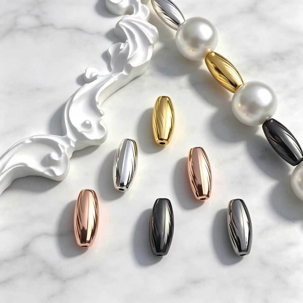 ADJ1458 [Monochrome ฟรี 1 ชิ้นสําหรับการสั่งซื้อมากกว่า 5 ชิ้น] 14K Gold สี Retention Spiral Rice Se