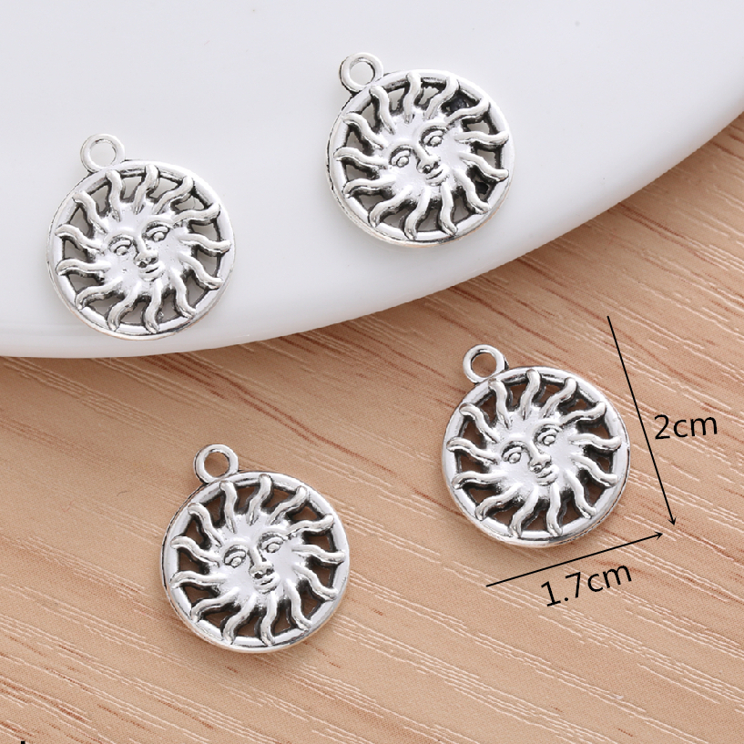 10 ชิ้นโลหะ Sun Charm จี้สําหรับผู้หญิงส่วนบุคคล DIY เครื่องประดับทําหัตถกรรมและหัตถกรรมอุปกรณ์เสริม