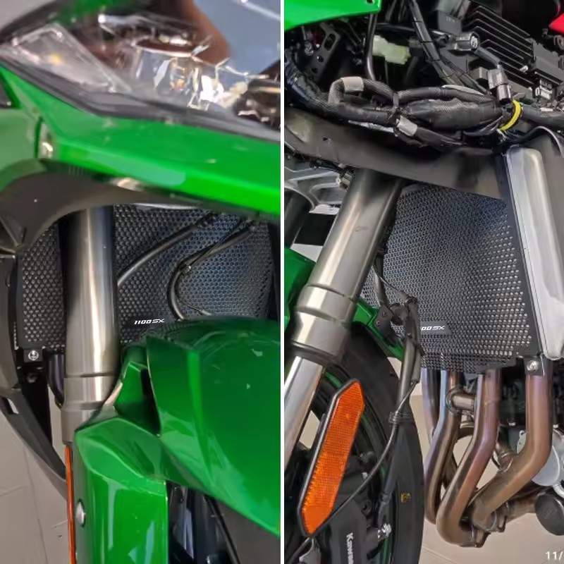 หม้อน้ํารถจักรยานยนต์ Guard Grille Cover Protector ป้องกันย่างสําหรับ KAWASAKI NINJA1100SX NINJA 110
