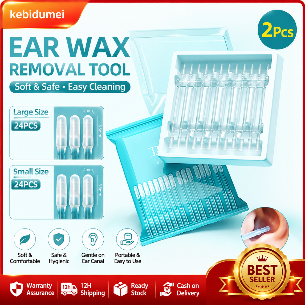 สต็อกท้องถิ่น 3 ชิ้นกาว Earpick 24 ชิ้นReusable Sticky Ear Wax Removerซิลิโคนนุ่มปลอดภัยสําหรับเด็กผู้ใหญ่