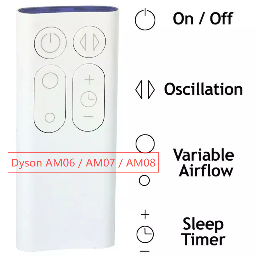 รีโมทคอนโทรลทดแทนสําหรับ Dyson AM06/AM07/AM08