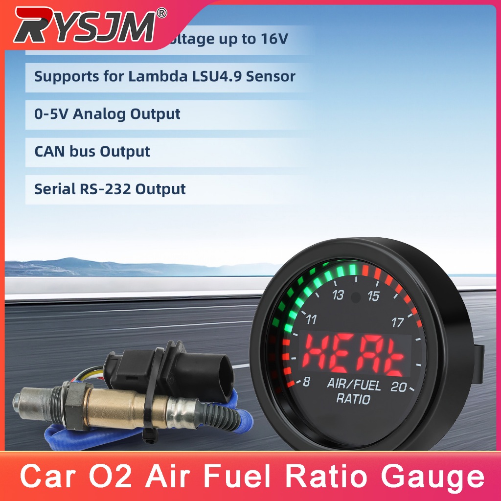 รถ O2 Air การใช้ Ratio Wideband Gauge สําหรับ 30-4110 X-Series AFR Wideband LSU 4.9 Lambda เมตรสําหร