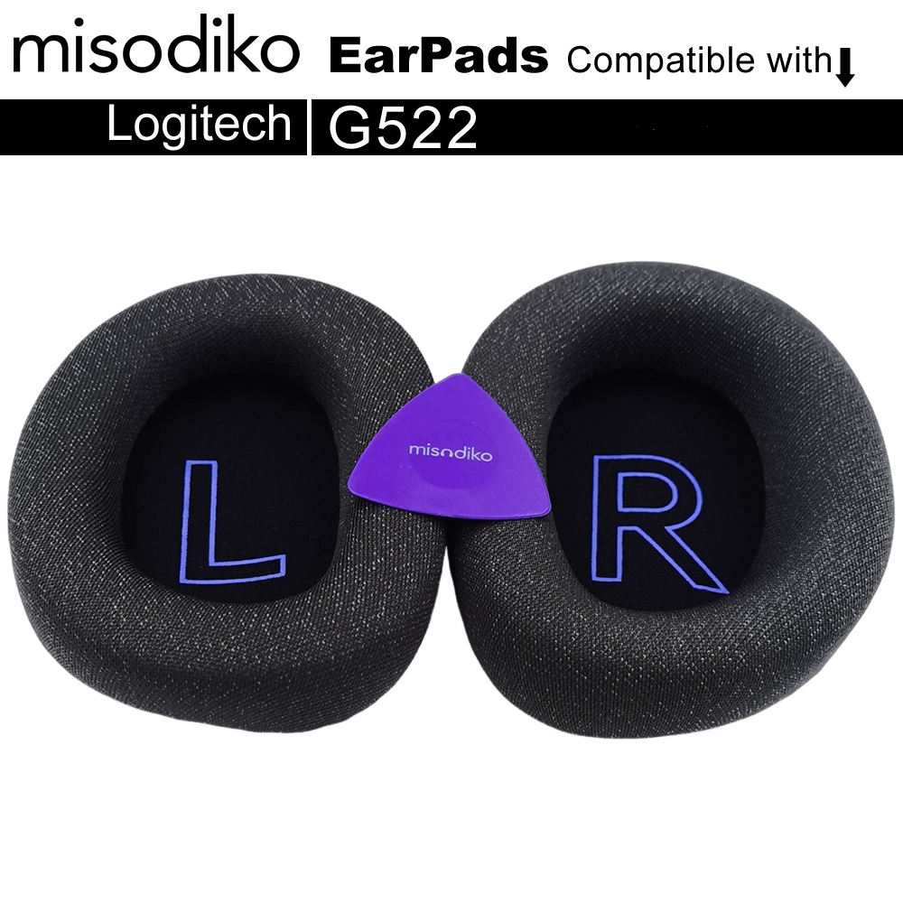Misodiko แผ่นรองหูฟังสําหรับชุดหูฟังสําหรับเล่นเกม Logitech G522
