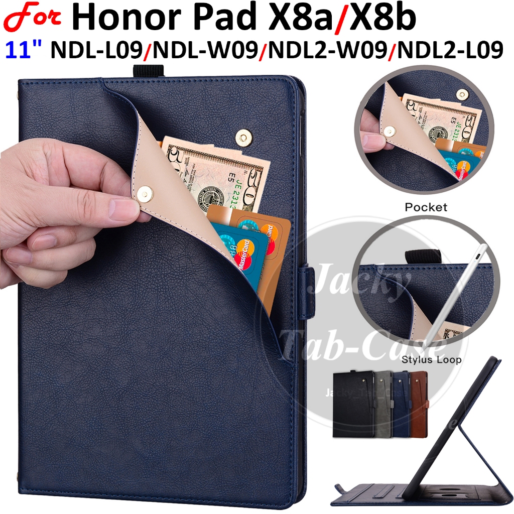 สําหรับ HONOR Pad X8a X8b 11 นิ้วแท็บเล็ตกระเป๋าสไตล์ Stand Flip Cover NDL-L09 NDL-W09 NDL2-W09 NDL2