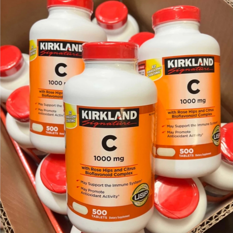 KIRKLAND SIGNATURE Exp.09/2028 Kirkland Vitamin C 1000mg, 500 capsules👉 พร้อมส่ง✅ Kirkland Vitamin C