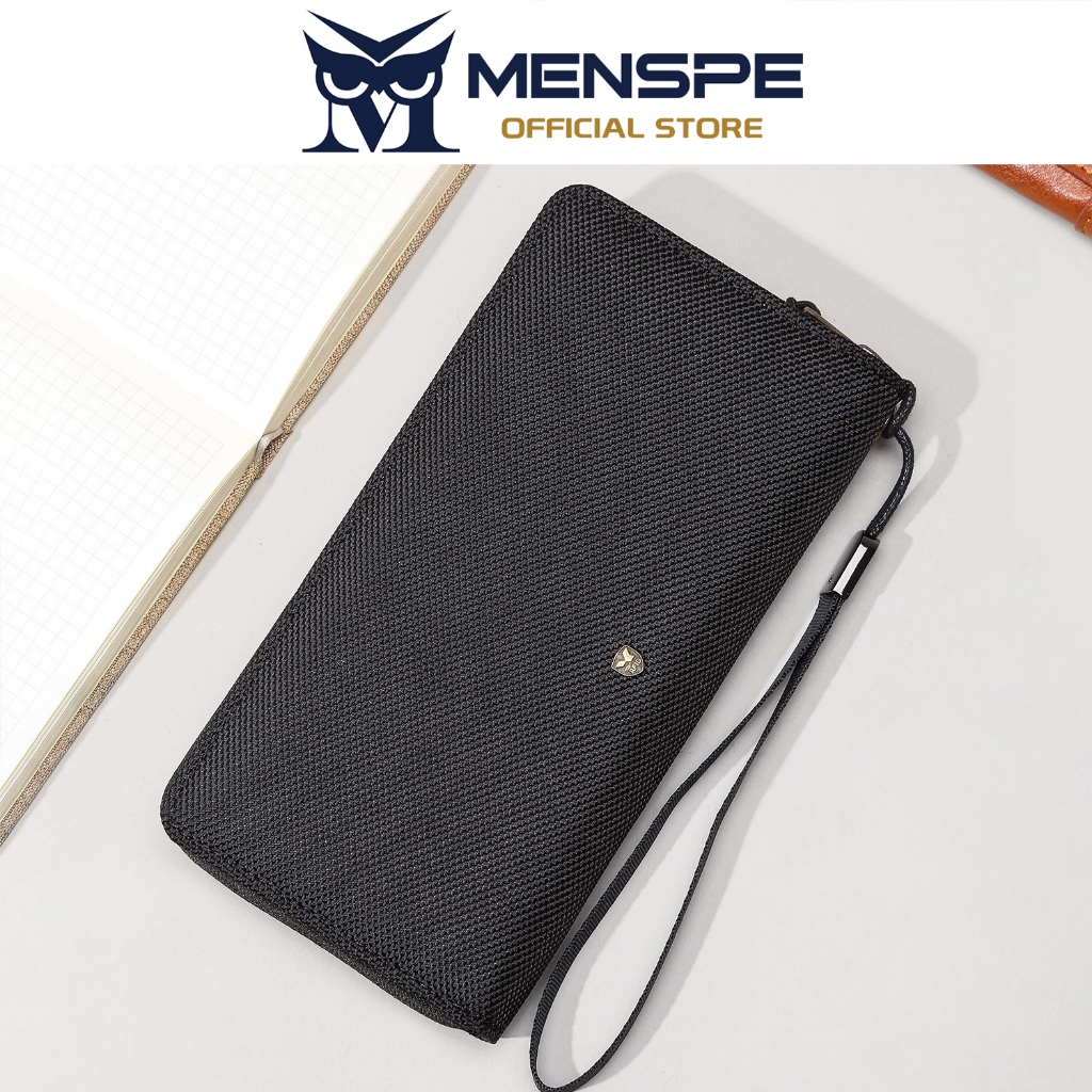MENSPE محفظة رجالية طويلة بحماية RFID — صورة 6