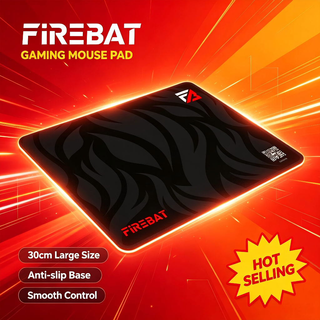 FIREBAT แผ่นรองเมาส์สําหรับเล่นเกม 30X26 แผ่นรองเมาส์ยางกันลื่นทนต่อการสึกหรอ