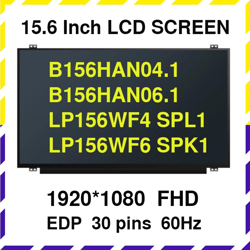 15.6 IPS 30pins eDP แล็ปท็อปหน้าจอ LCD B156HAN06.1 Fit LTN156HL09 LP156WF4 SPL1 LP156WF6 SPK1 B156HA