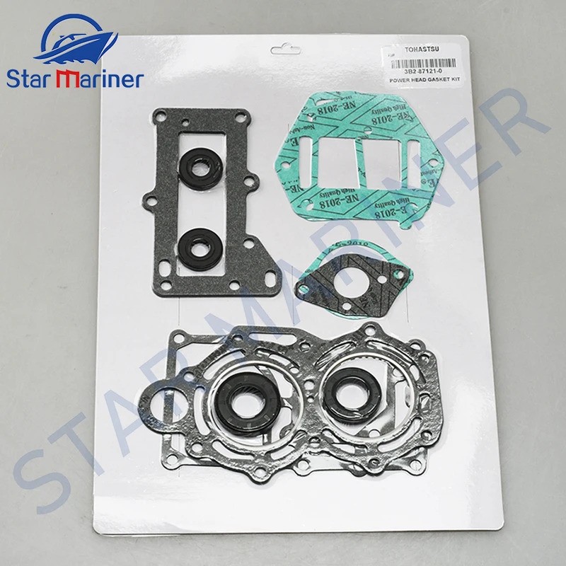 3B2-87101-0 3K9-87121-4 ชุดปะเก็นหัวพลังงาน 3B2-87121 สําหรับ Tohatsu Nissan 2T 6HP 8HP 9.8HP 3B2871