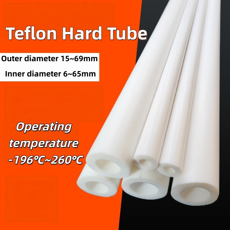 PTFE Tube Teflon Hard Tube ID6-18 มม.ทนอุณหภูมิสูง PTFE Sleeve พลาสติก King Polytetrafluoroethylene 