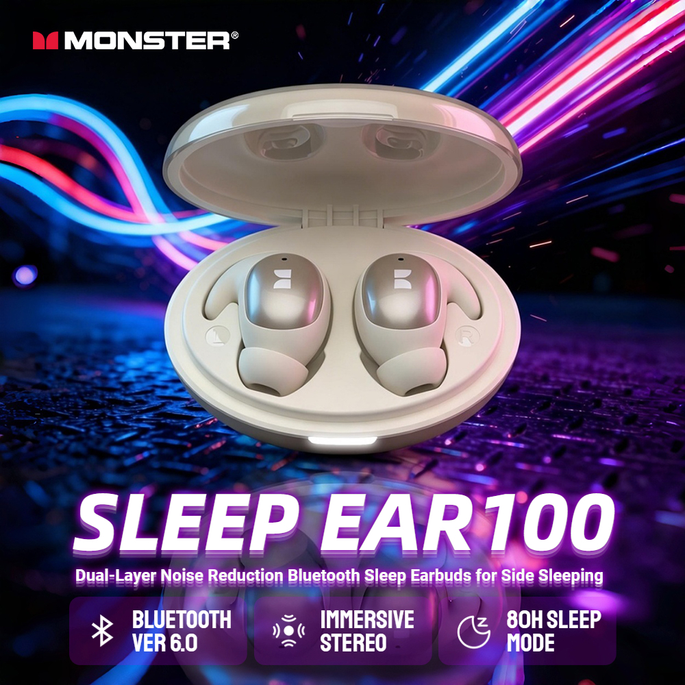 หูฟัง Monster EAR100 น้ําหนักเบาเป็นพิเศษ 3.1g Feather Light หูฟังแต่ละอันไม่มี Burden Minimalist Er