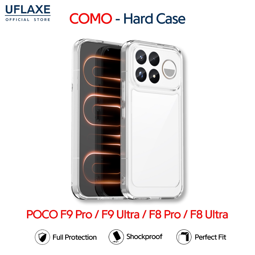 UFLAXE COMO - เคส Xiaomi POCO F9 Pro / POCO F9 Ultra / POCO F8 Ultra - เคสแข็งใสกันเหลืองกันกระแทก เคสโทรศัพท์บางเฉียบป้องกันรอยนิ้วมือ
