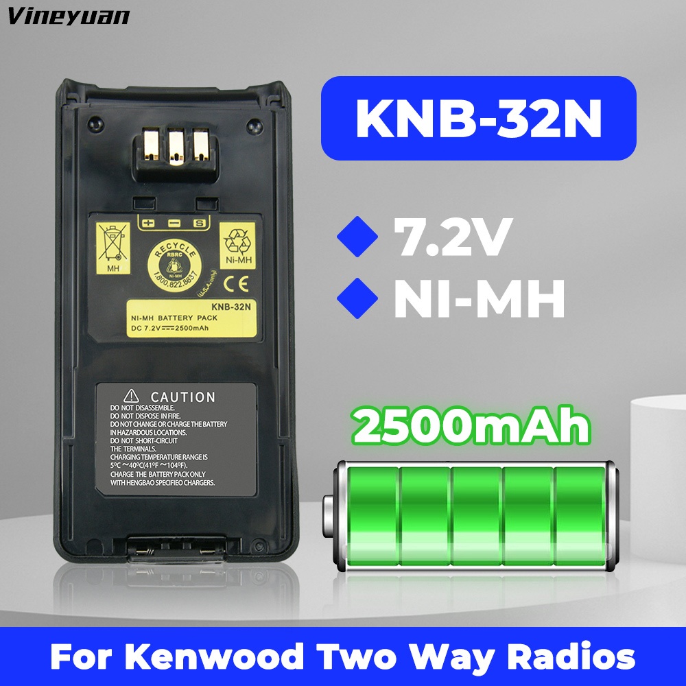 แบตเตอรี่DC-1217.2V 2500mAh KNB-32N KNB-31A NI-MH สําหรับ KENWOOD NX-210 NX-210G NX-410 NX-411 TK-21