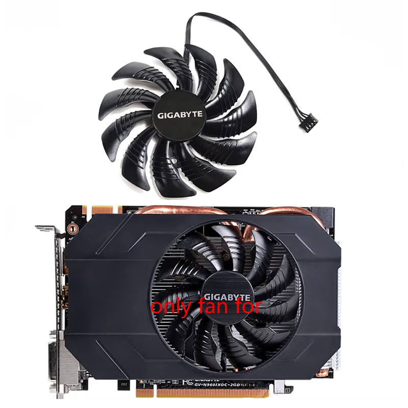 87มม. ที129215SU / PLA09215S12H GTX 970 960 MINI-ITX GPU พัดลมสําหรับ Gigabyte GTX 970 960 MINI-ITX 