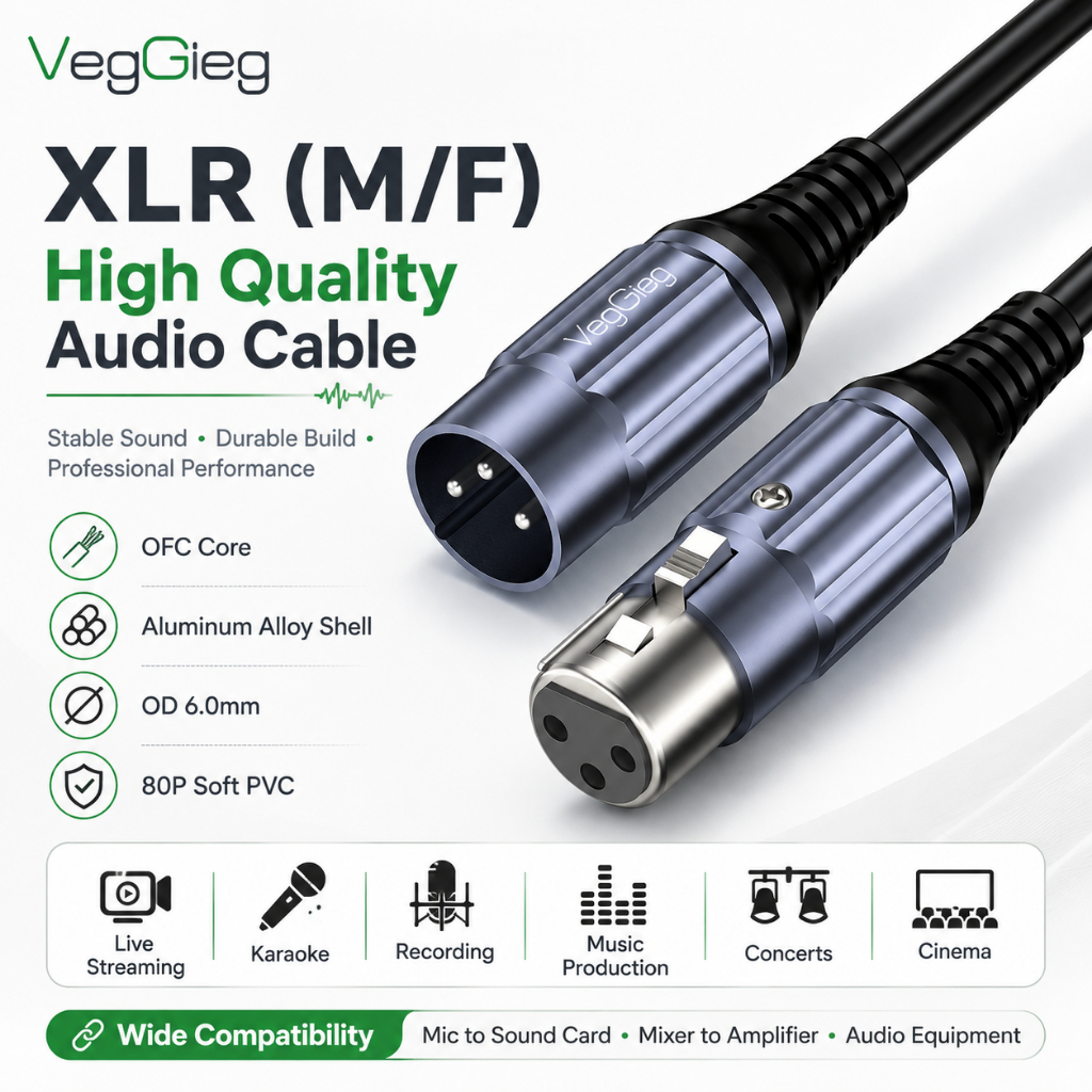 XLR XLR Male to Female Balanced Audio Cable 40-Core ทองแดงบริสุทธิ์ HiFi High-Fidely สายไมโครโฟน Double-Layer Shielding Noise-Reduction Card Live K-Song Recording Stage สถานีผสมเครื่องขยายเสียง