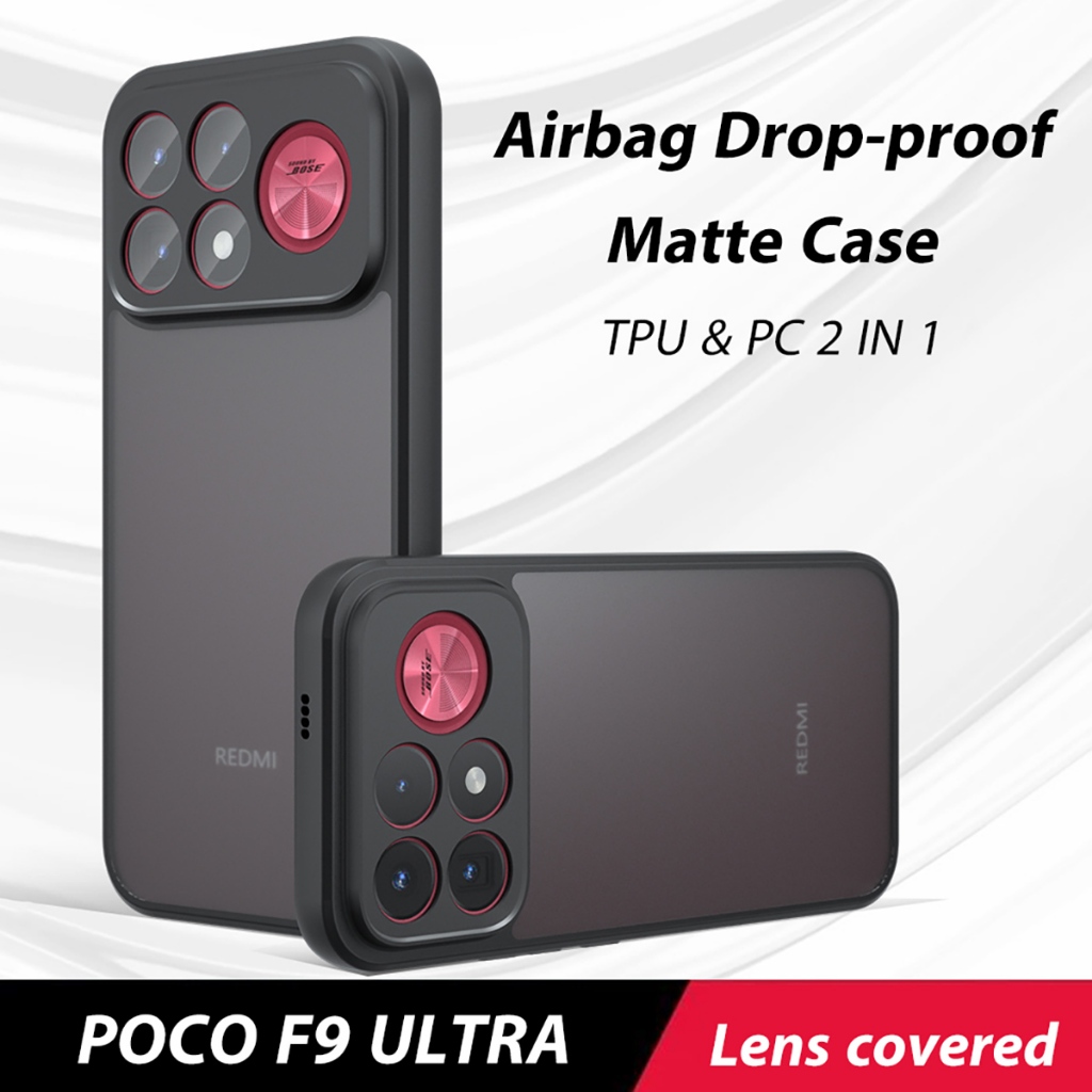 ถุงลมนิรภัยกันกระแทกเคสโทรศัพท์สําหรับ Xiaomi Poco F9 Pro / F9 Ultra Hard PC Soft TPU Anti-Yellow Anti-Fingerprint กันฝุ่นป้องกันปกหลัง