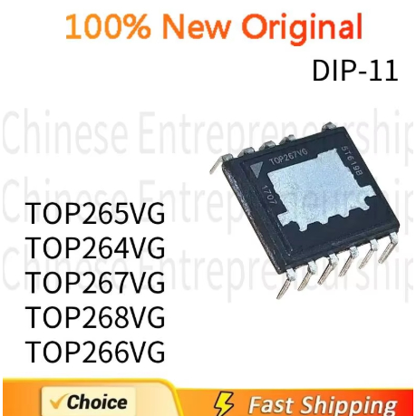 5PCS DIP-11 TOP265VG TOP264VG TOP267VG TOP268VG TOP266VG DIP-11 ชิปจัดการพลังงาน 100% คุณภาพเดิม/จัด